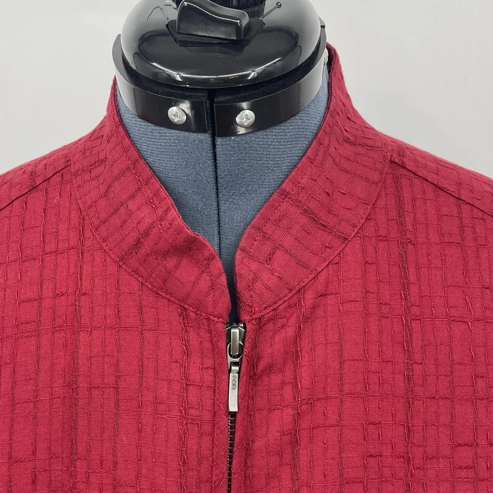 Christopher & Banks Deep Red ZIP UP  Jacket SIZE M - Picture 3 of 10